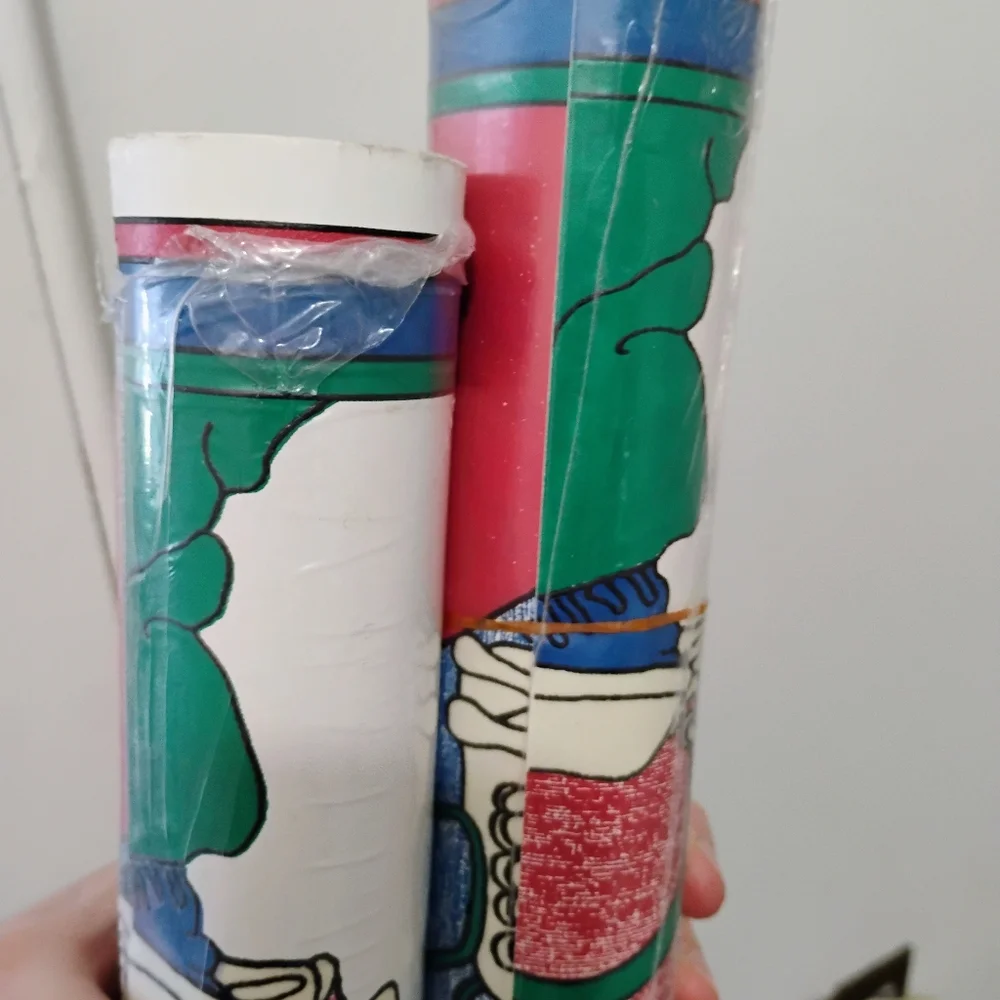 Vintage Wallpaper Border Bundle Of 2 Colorful Sneakers